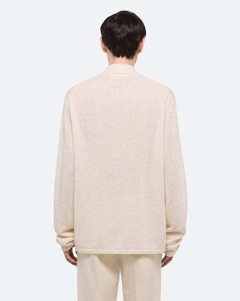 HELMUT LANG LS Zip Polo Mens Apparel
